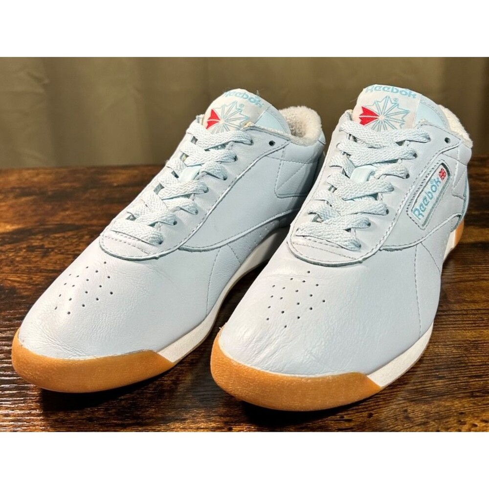 Reebok Freestyle Low 40th Anniversary 54-11 Glass Blue Women's 7.5 GX2794 Box